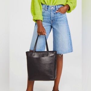 MADEWELL The Zip-Top Medium Transport Leather Tote NWOT